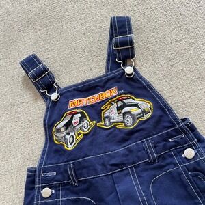 Vintage Matchbox Boys Navy Denim Overalls 3T Embroidered Rescue‎ Trucks Police